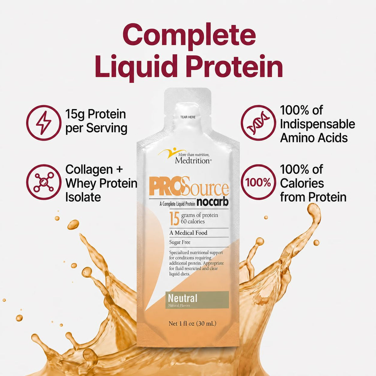 Medtrition ProSource NoCarb Liquid Energy Packets