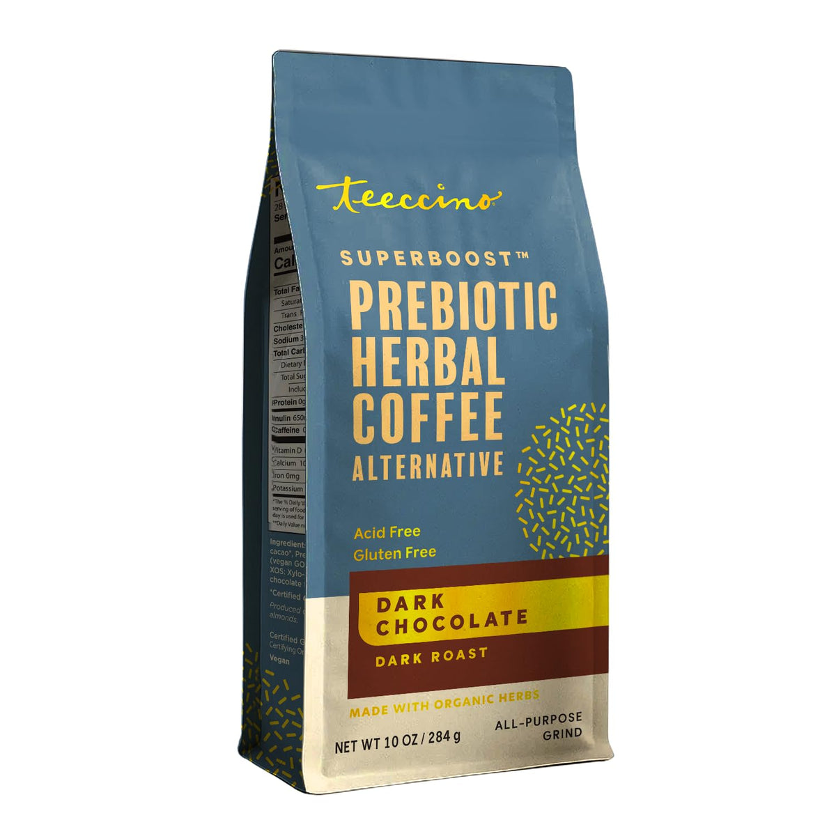 Teeccino Dark Chocolate Prebiotic Coffee Alternative - 10 oz
