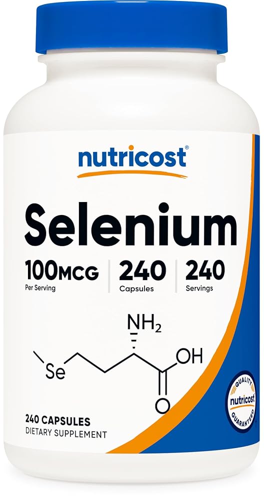 Nutricost Selenium Supplement 100mcg - 240 Vegetarian Capsules