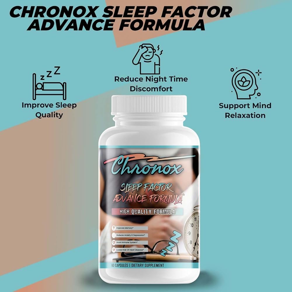 Chronox Natural Sleep Supplement with Melatonin - 60 Capsules - image 3