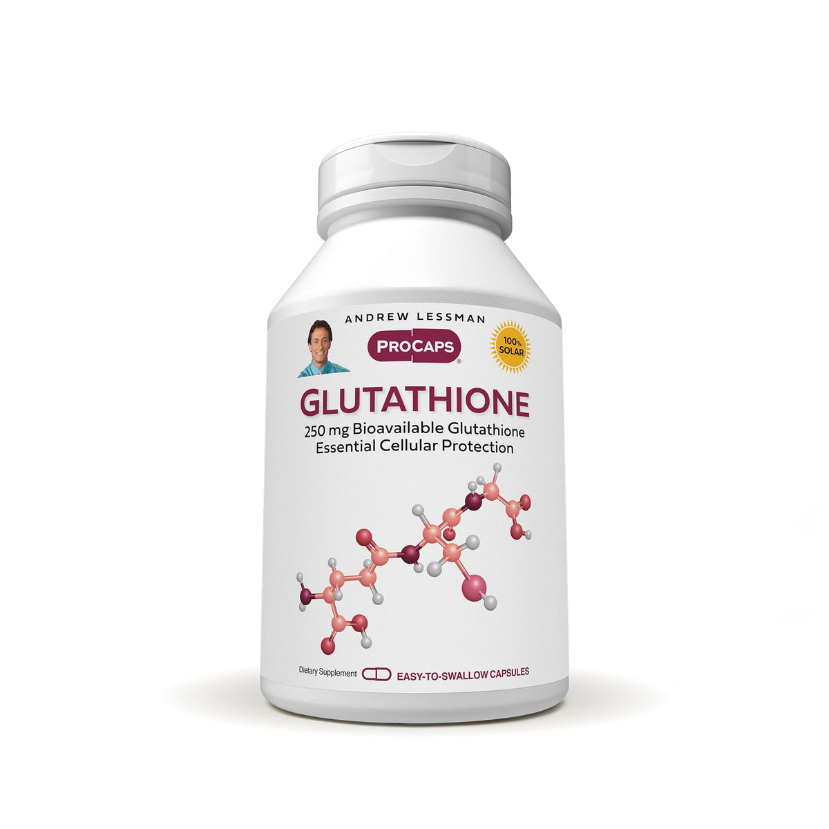 ANDREW LESSMAN Glutathione 250 mg - Capsules - Powerful Antioxidant