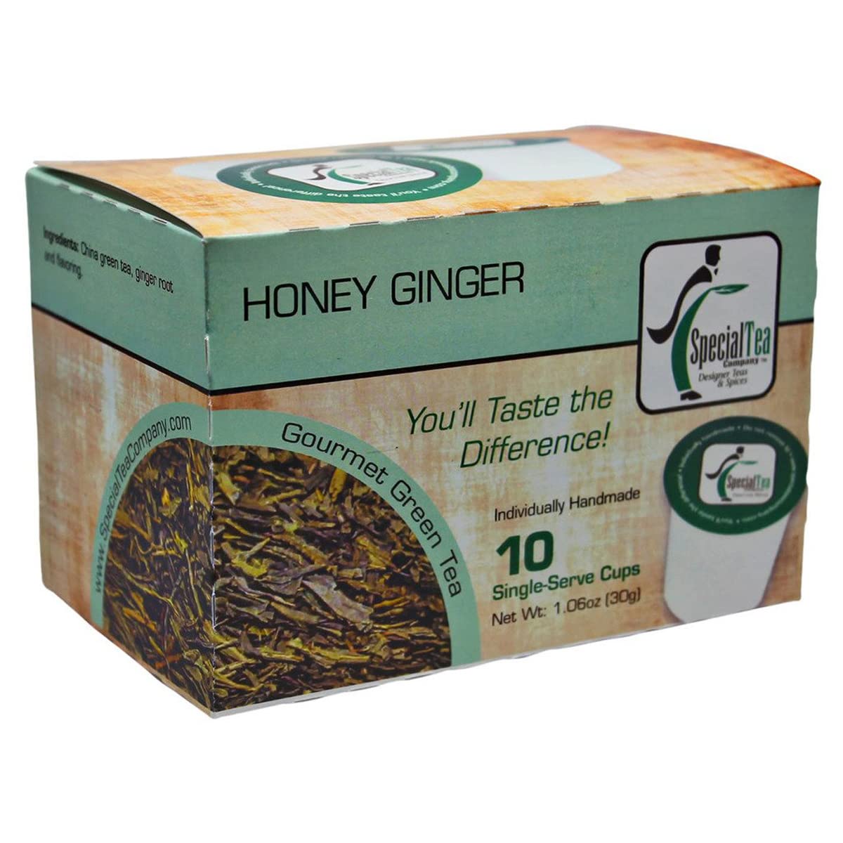 Special Tea Honey Ginger Green Tea Loose Leaf - 10 Cups