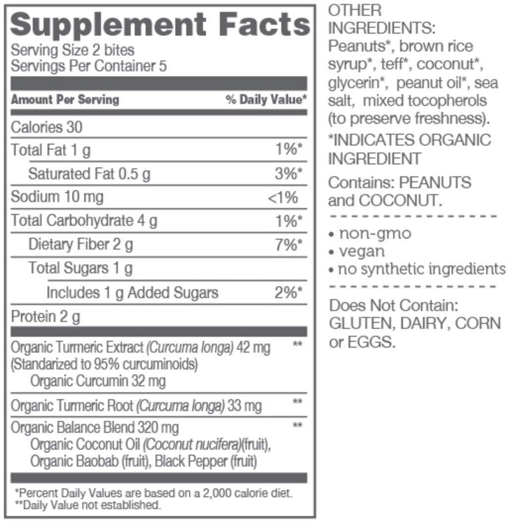 powbab Peanut Turmeric Bites Organic Curcumin - image 2