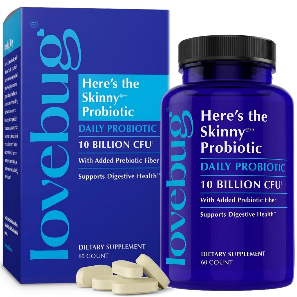 LOVEBUG Here's The Skinny Probiotics 10 Billion CFU - 60 Tablets