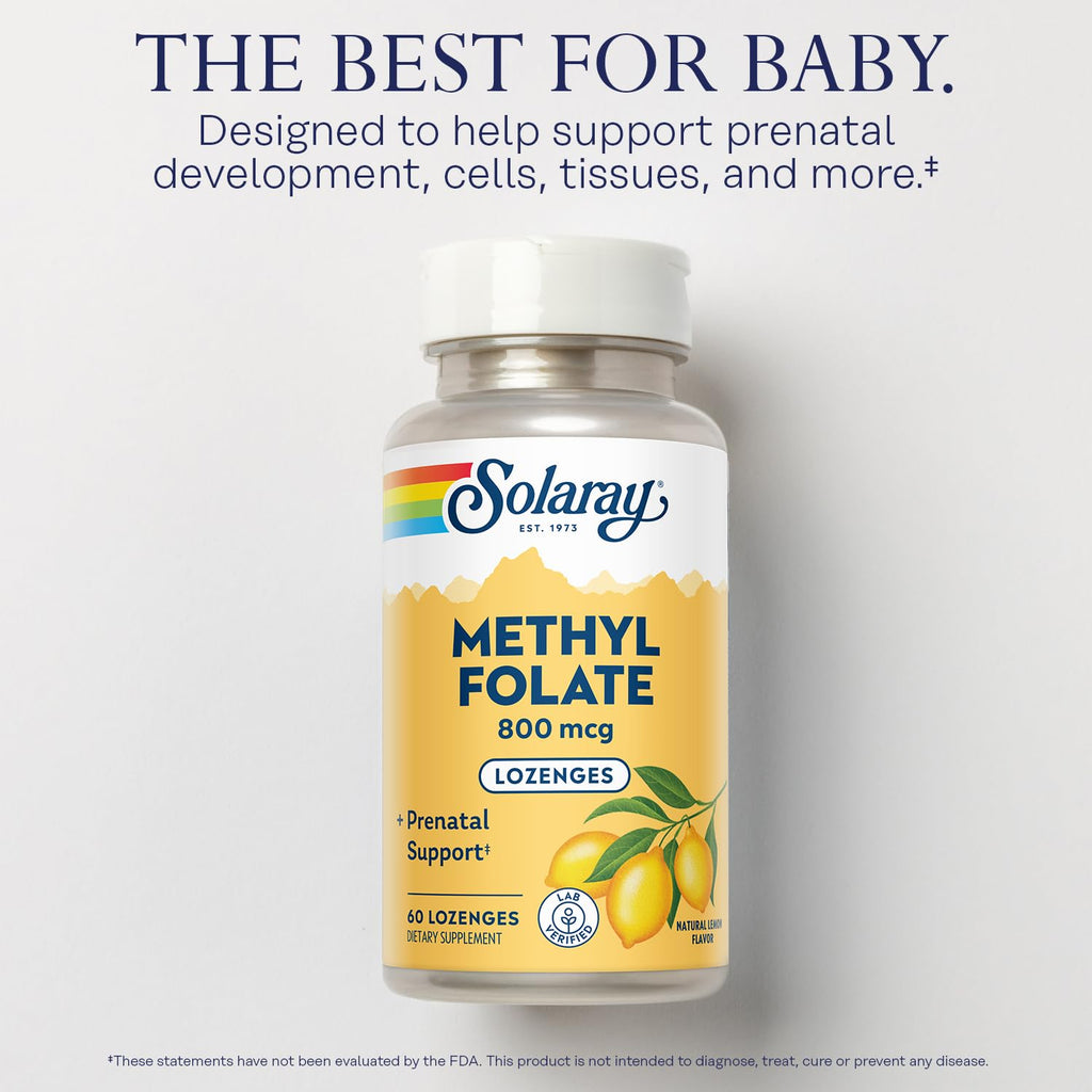 Solaray Methyl Folate Lemon Lozenges - 60 Count - image 3