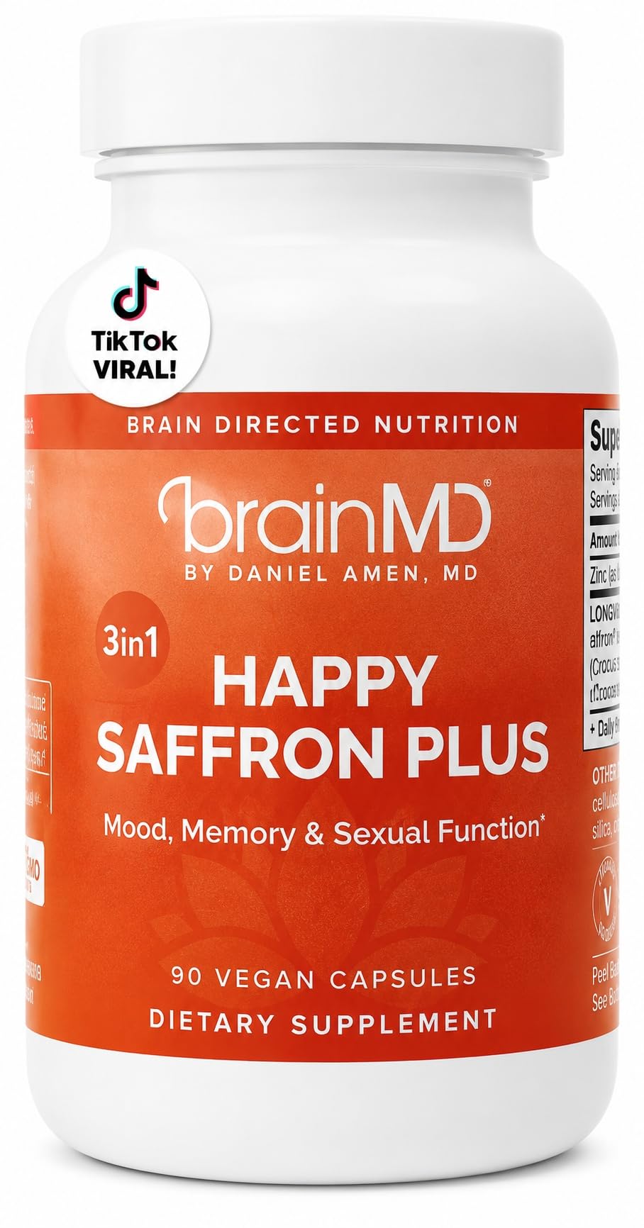 BrainMD Dr Amen Happy Saffron Plus - 90 Capsules