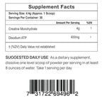 Jinfiniti Creatine Monohydrate + ATP Powder - 30 Servings - image 2