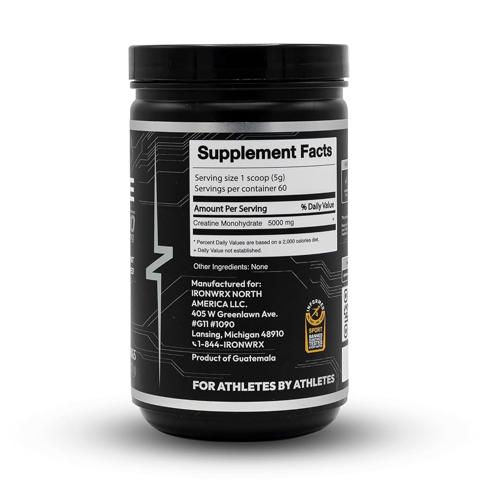 IRONWRX Creatine Monohydrate Powder Unflavored - 60 Servings - image 8