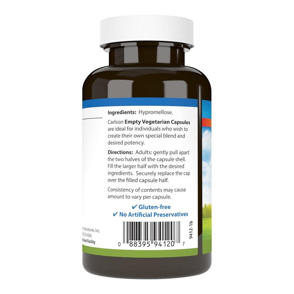 Carlson Empty Vegetarian #2 Small Capsules - 200 Count - image 3