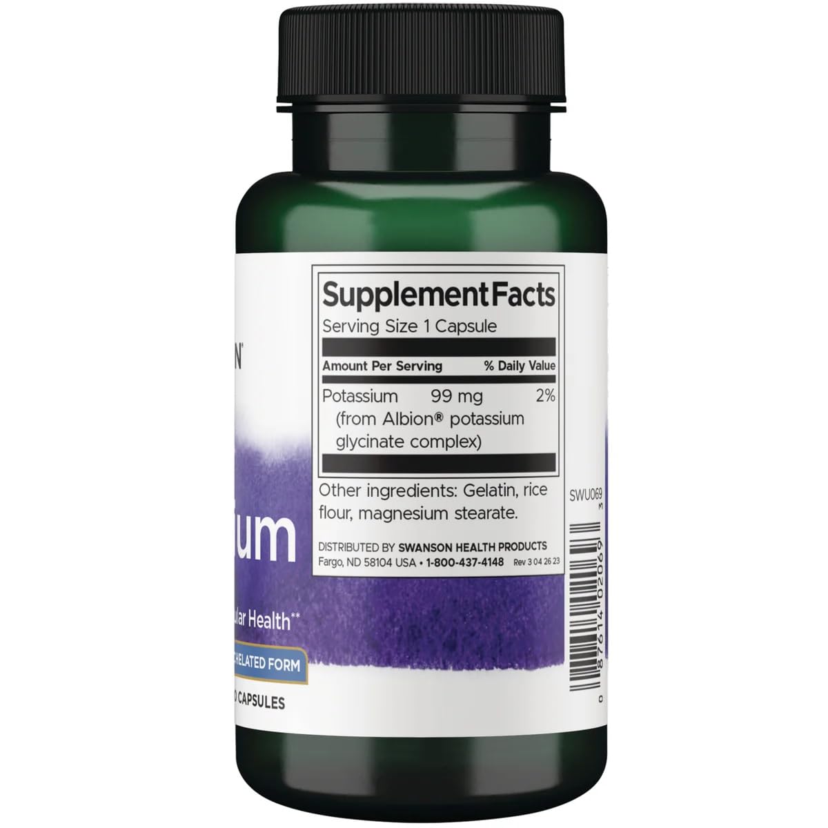 Swanson Albion Complexed Potassium 99 mg - 180 Capsules - image 2