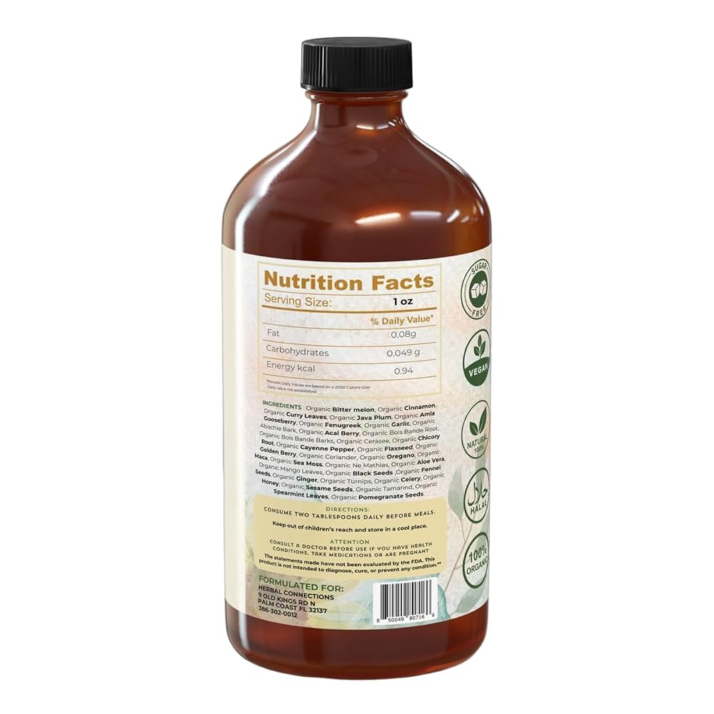 Herbal Connections Organic Black Seed Bitters with Maca - 16 Fl Oz - image 2