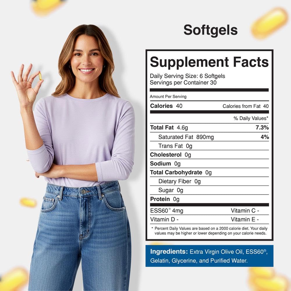 MyVitalC Pure ESS60 Extra Virgin Olive Oil Softgels - 180 Softgels - image 5