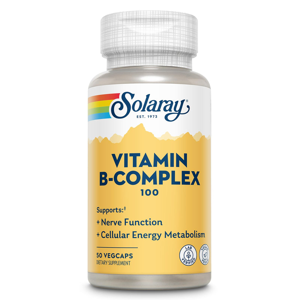 SOLARAY Vitamin B Complex 100mg - 50 Vegetarian Capsules
