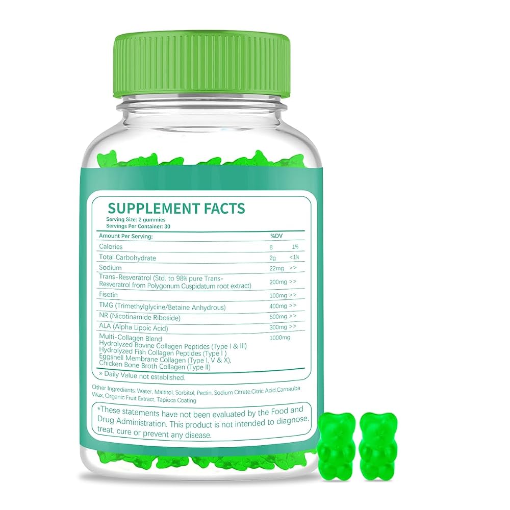 ESUNM Nicotinamide Riboside Gummies with Resveratrol - 60 Count - image 2