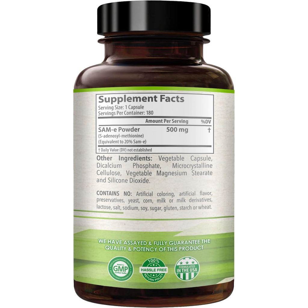 HealthyWayRx 500mg SAM-e Supplement - High Strength 500mg