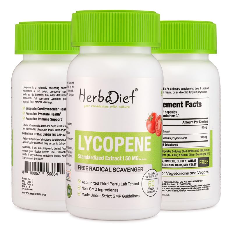 Herbadiet Lycopene 50mg Antioxidant Capsules - 120 Capsules - image 7