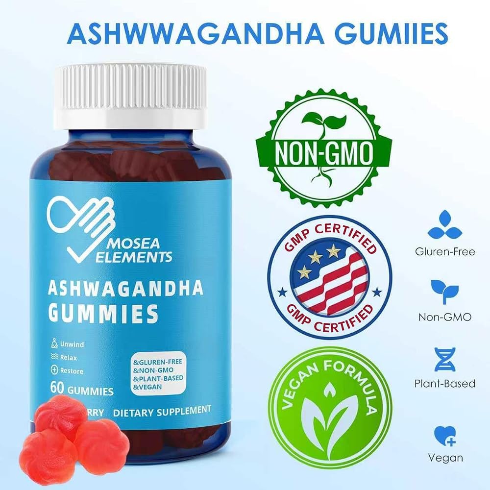 MOSEA ELEMENTS Ashwagandha & Vitamin D Gummies - 60 Count - image 2