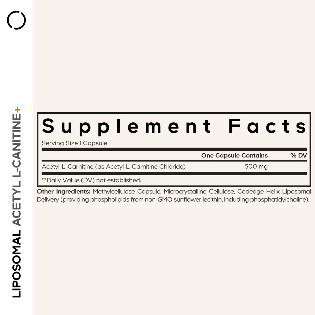 Codeage Liposomal Acetyl-L-Carnitine 500mg - 90 Capsules - image 2