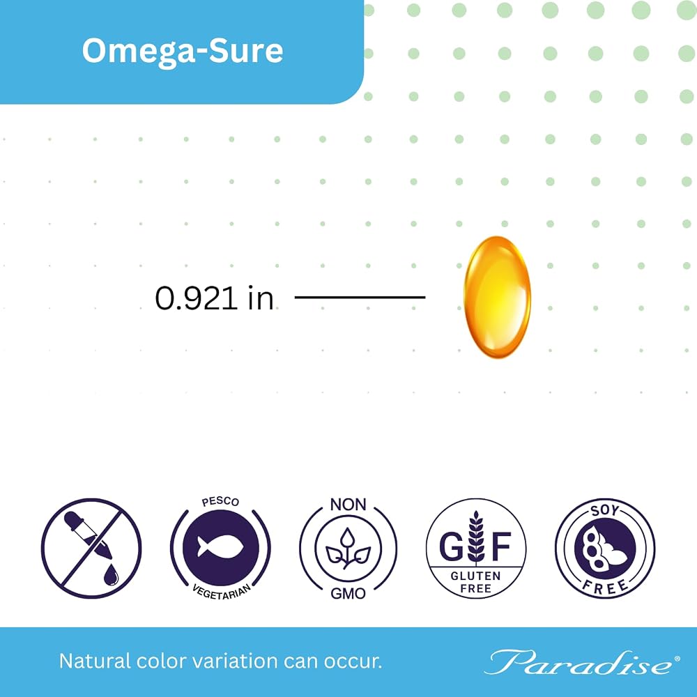 Paradise Herbs Omega-Sure Omega-3 Fish Oil - 120 Softgels - image 4
