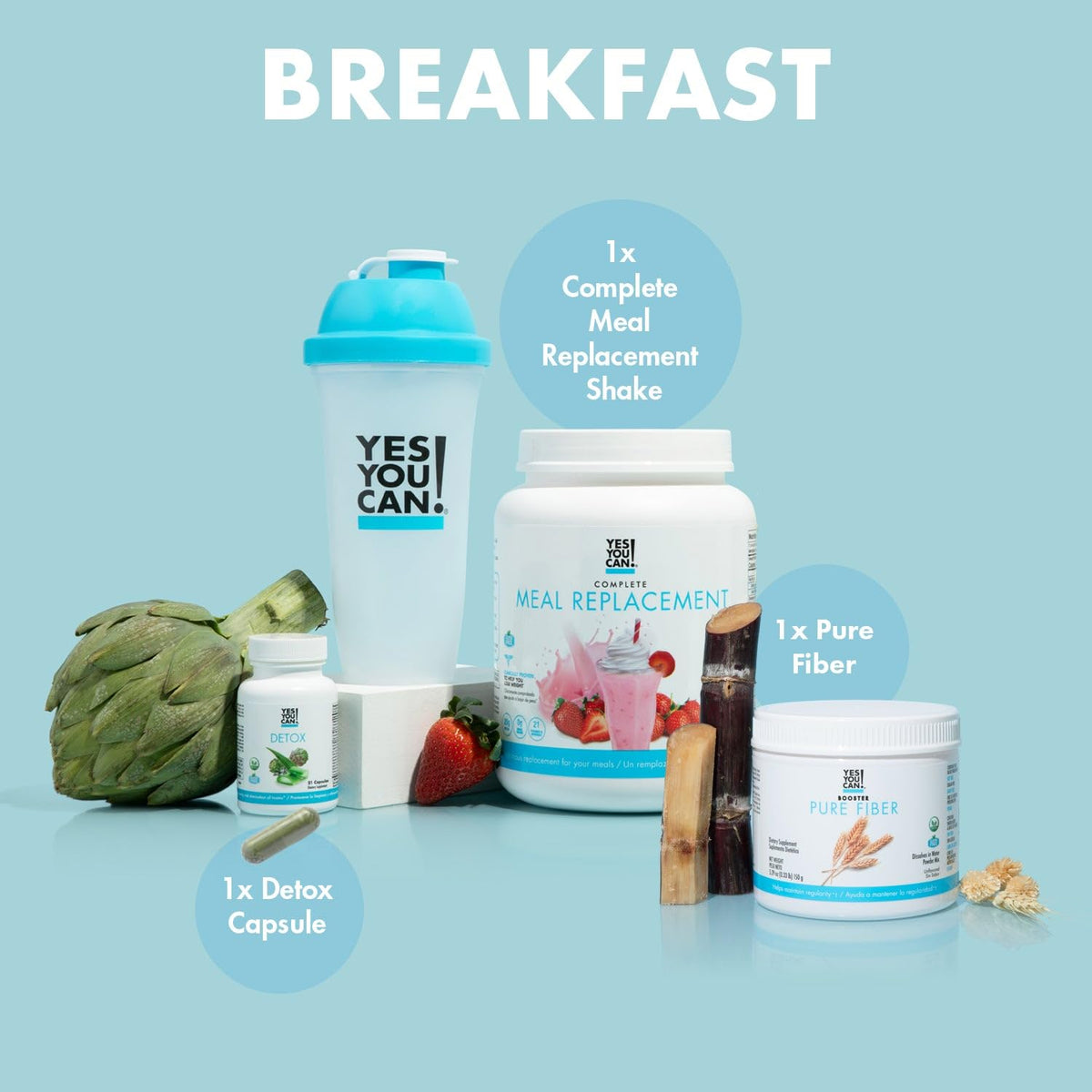Yes You Can! Detox Plus Fiber Kit, 5-in-1 Daily Cleanse