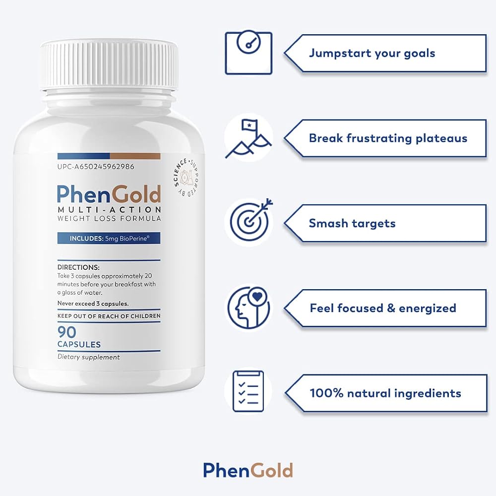 PhenGold Natural Thermogenic Detox Cleanse Pills - 90 Capsules - image 2