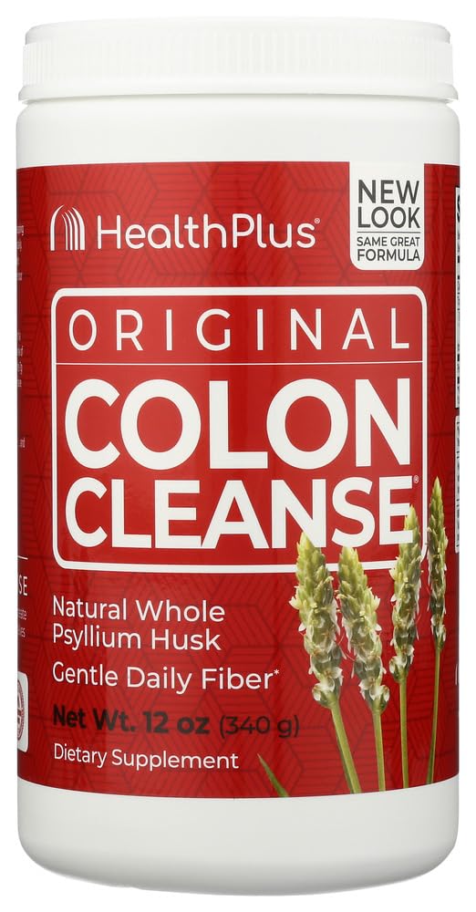 Health Plus Colon Cleanse Powder Natural Flavor - 12 oz (Pack of 2)