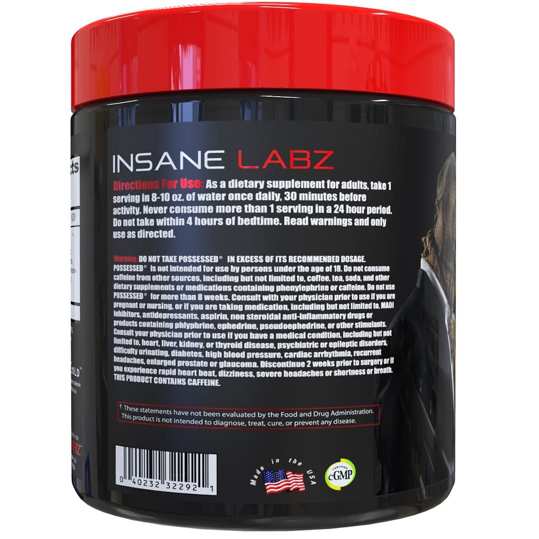 Insane Labz Possessed Low Stimulant Pre Workout Powder - 30 Servings - image 3