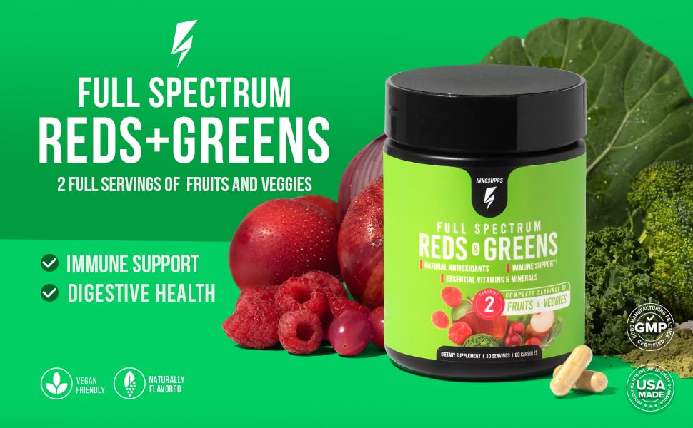 InnoSupps Full Spectrum Reds & Greens Superfood Capsules - 30 Count - image 5
