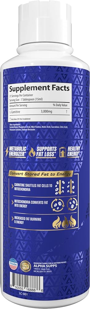 Alpha Supps - L-Carnitine 3000 mg Liquid