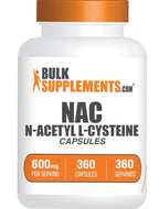 BulkSupplements N-Acetyl L-Cysteine 600mg - 360 Capsules