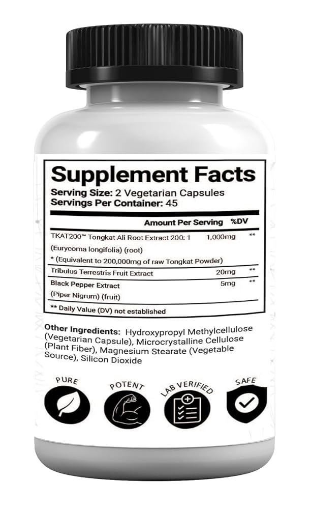 Research Labs Longjack Tongkat Ali Extract Capsules 200x Strength