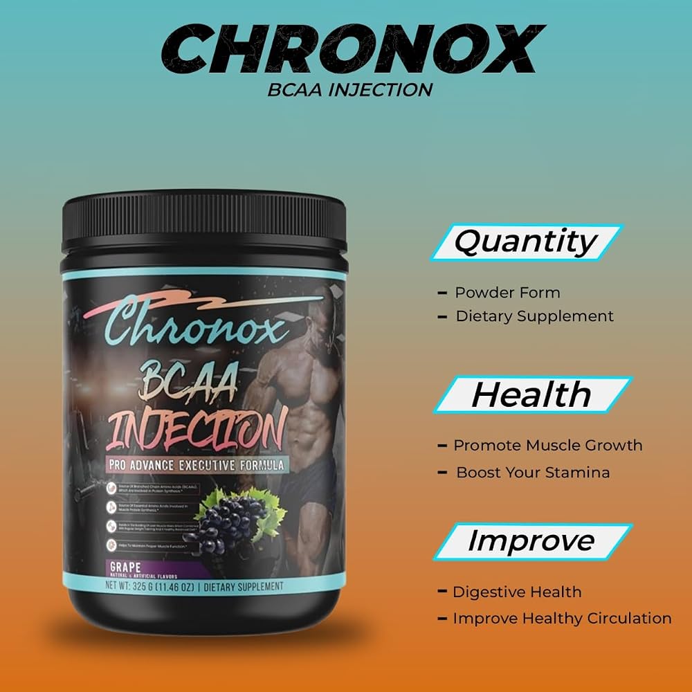 Chronox BCAA Amino Acids Energy Powder Grape - 11.46 oz - image 6