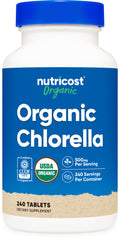 Nutricost Organic Chlorella 500mg - 240 Tablets
