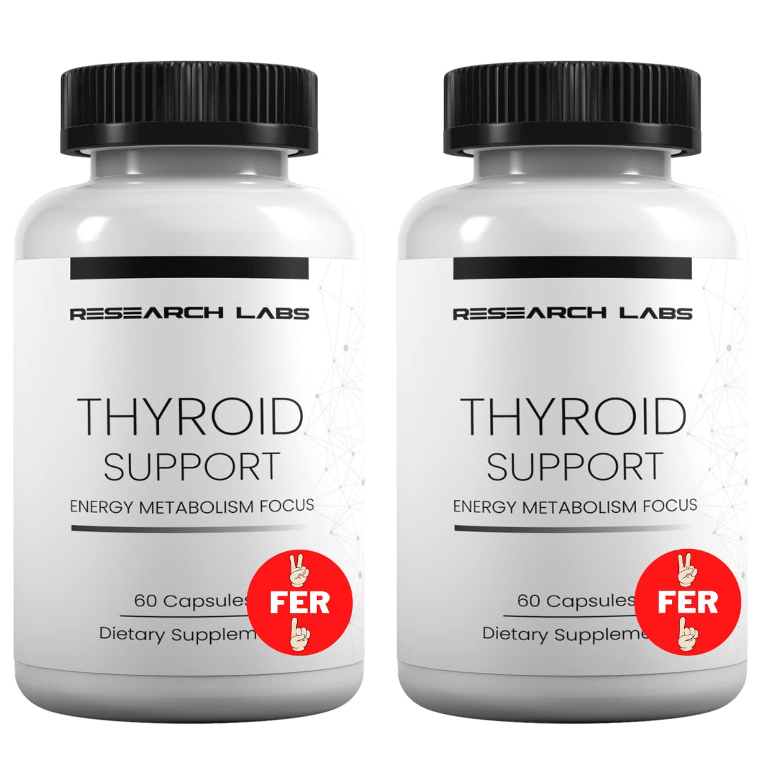 Research Labs Thyroid Support + Iodine Supplement - 120 Capsules