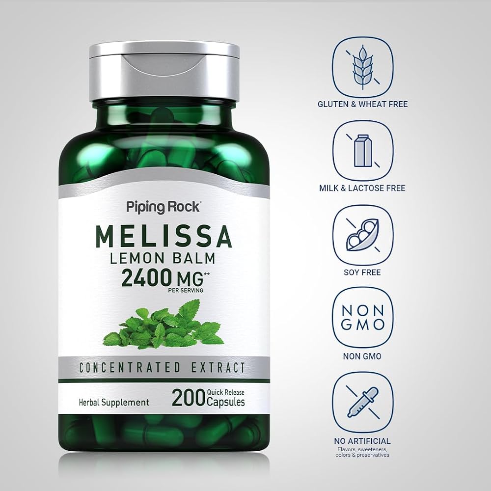 Piping Rock Lemon Balm Extract - 200 Capsules - image 3