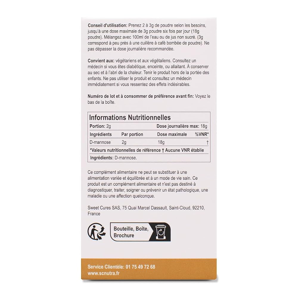 Sweet Cures D-Mannose Powder 100% Pure - 50g - image 3