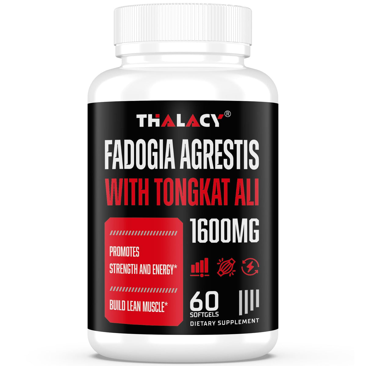Thalacy 1600mg Fadogia Agrestis Tongkat Ali Supplement
