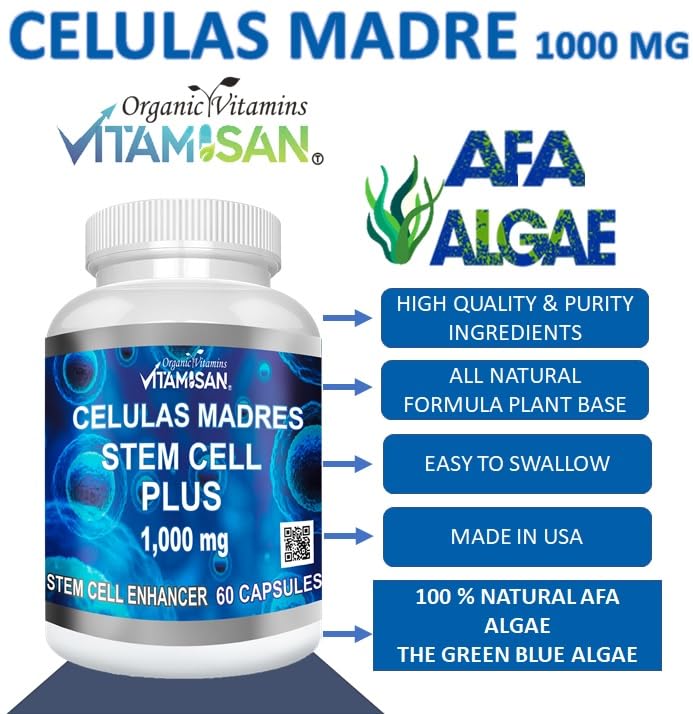 VITAMISAN Celulas Madres Blue Green Algae AFA - 60 Capsules - image 6