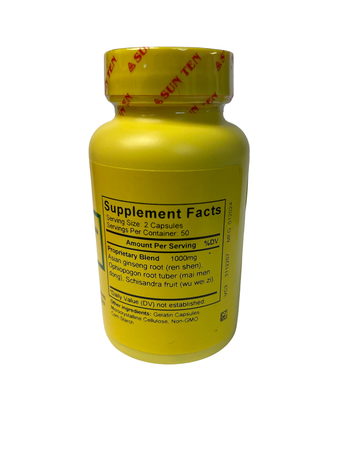 Sun Ten Ginseng & Ophiopogon Formula Capsules - 100 Count - image 2