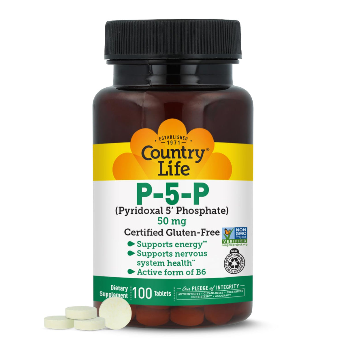 Country Life P-5-P Vitamin B6 50 mg - 100 Tablets