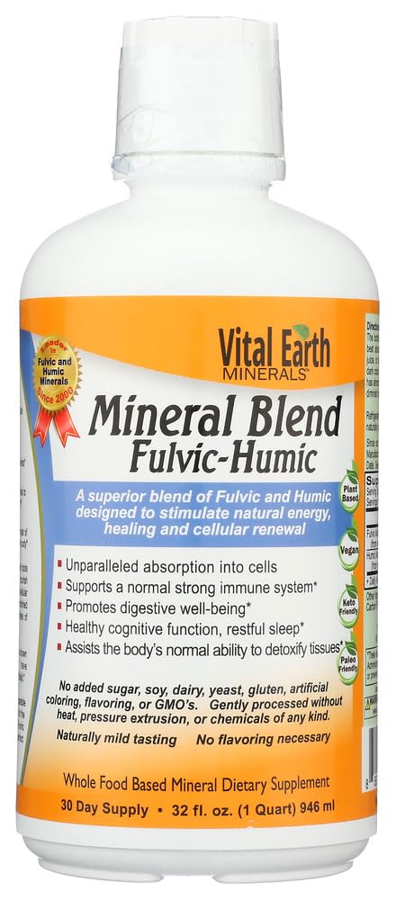 Vital Earth Minerals Fulvic Humic Blend - 32 fl oz (8 Pack)