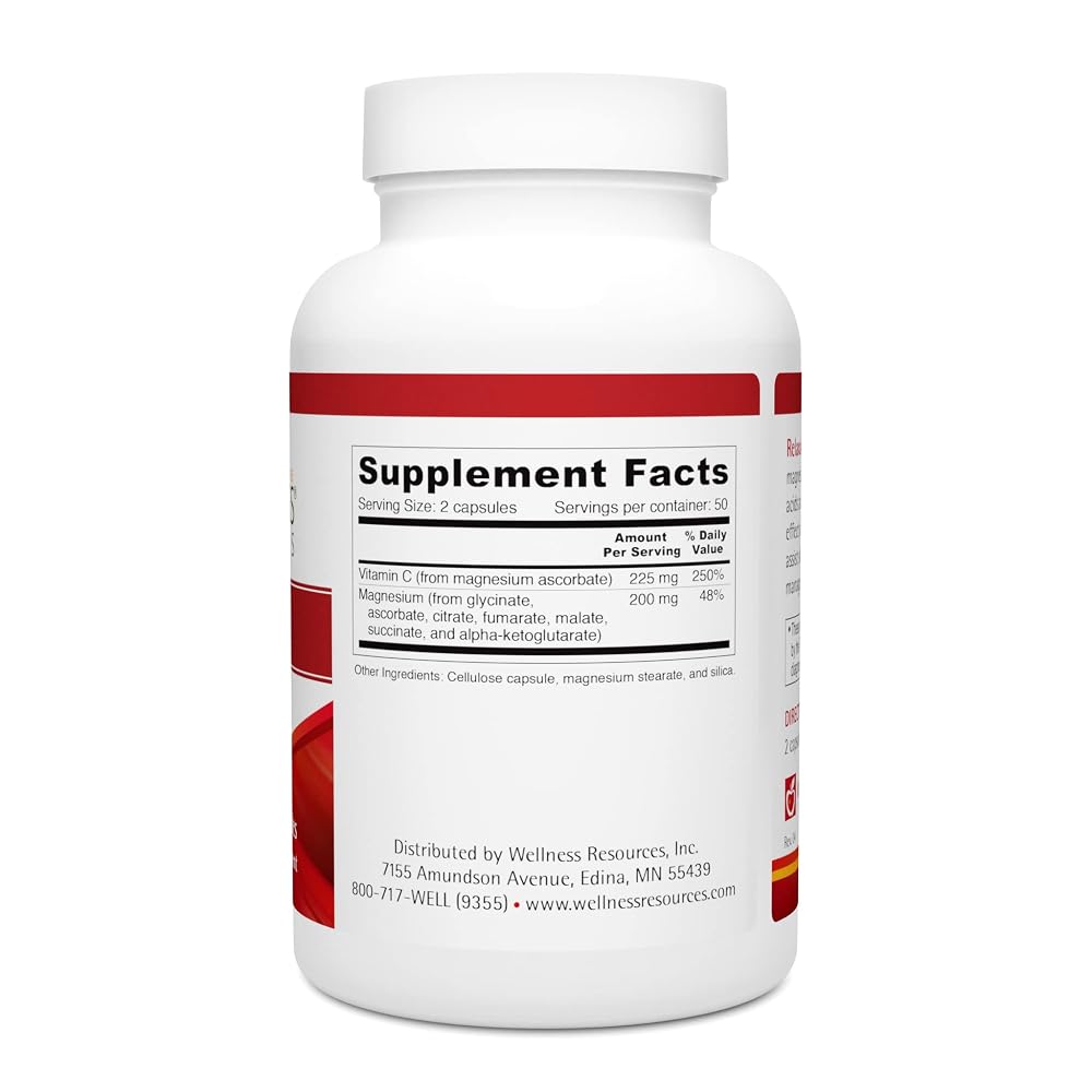Wellness Resources RelaxaMag Magnesium Glycinate for Sleep - 100 Capsules - image 2