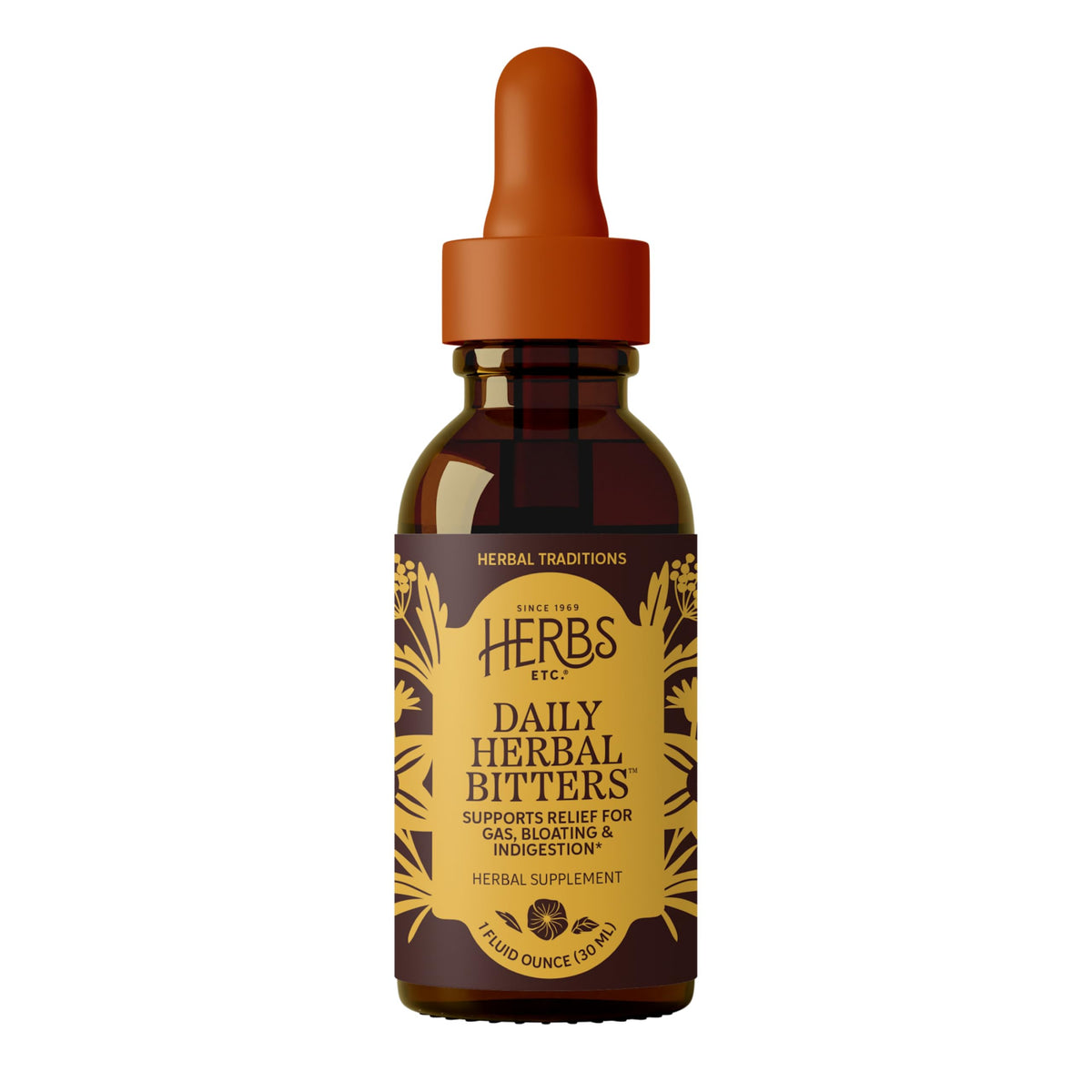 Herbs Etc. Daily Herbal Bitters Classic Liquid Extract - 1 fl oz