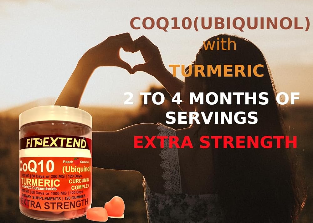 FIT EXTEND CoQ10 200mg Ubiquinol & Turmeric Gummies - 120 Count - image 5
