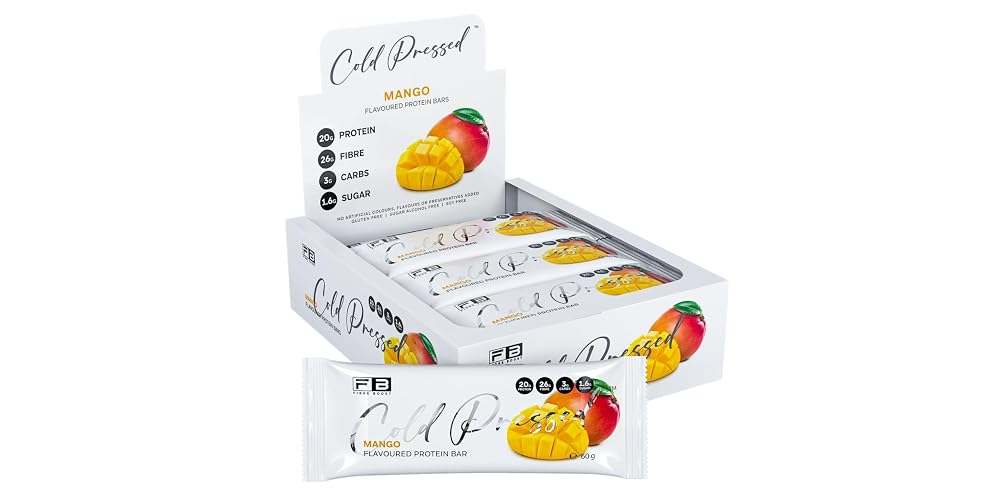 Fibre Boost Cold Pressed Mango Flavoured Protein Bar - 12 Count