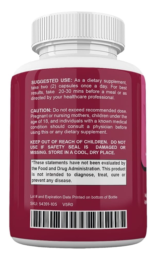 Zonata Slimpic Capsules with Apple Cider Vinegar & Raspberry - 120 Count - image 3