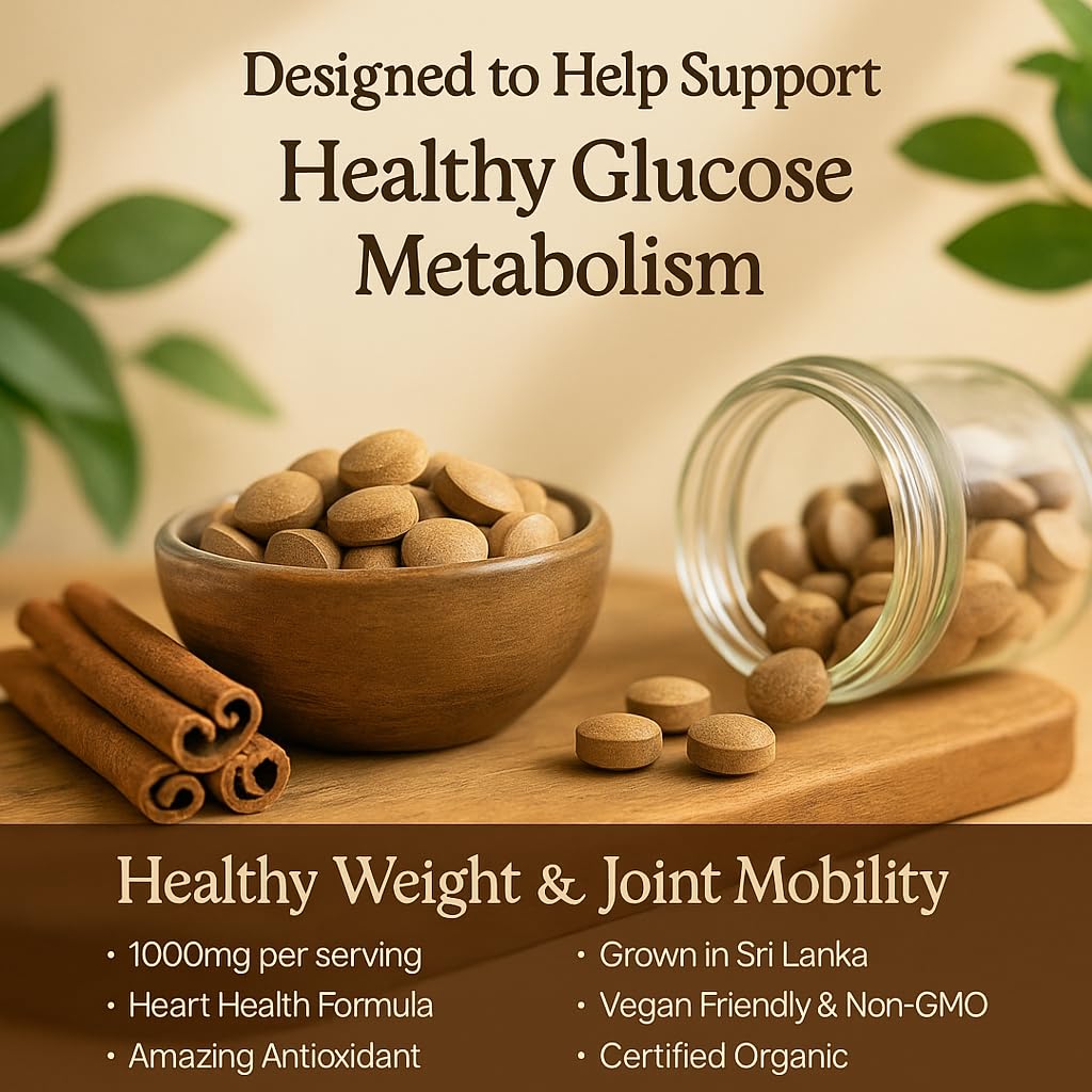 Me First Living Ceylon Cinnamon 1000mg Metabolism Support - 60 Tablets - image 3