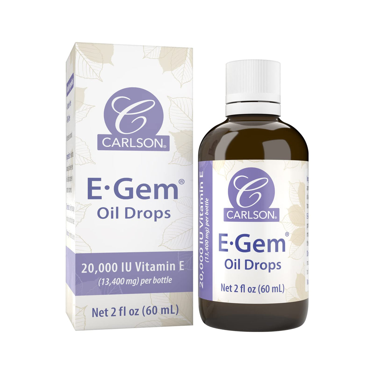 Carlson E-Gem Oil Drops Vitamin E 20000 IU - 2 fl oz