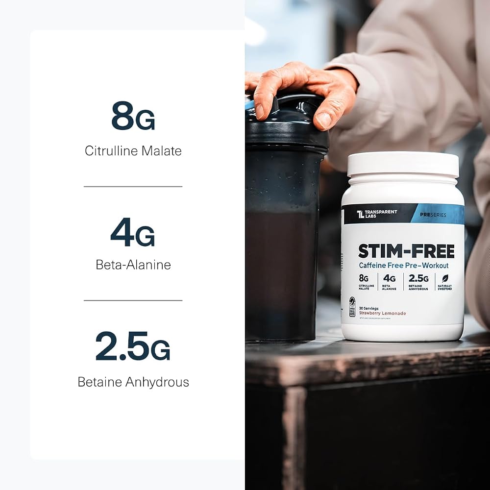 Transparent Labs Stim-Free Pre-Workout - Caffeine & Stim Free Pre