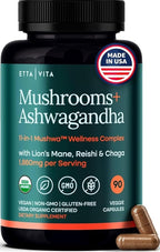 Etta Vita Lions Mane Mushroom Complex 11-in-1 - 90 Capsules